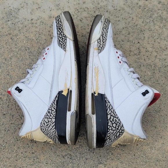 Nike Air Jordan Retro 3 Cement Grey Shoes - Picture 6 of 10